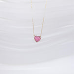 COLLAR CON CORAZÓN DE TURMALINA