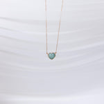 COLLAR CON CORAZÓN DE AMAZONITA