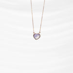 COLLAR CON CORAZÓN DE FLUORITA