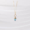 DIJE DE BELLOTA CHICA DE TOPACIO SWISS BLUE