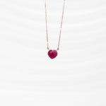 COLLAR CON CORAZÓN DE RUBI