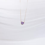 COLLAR CON CORAZÓN DE AMATISTA